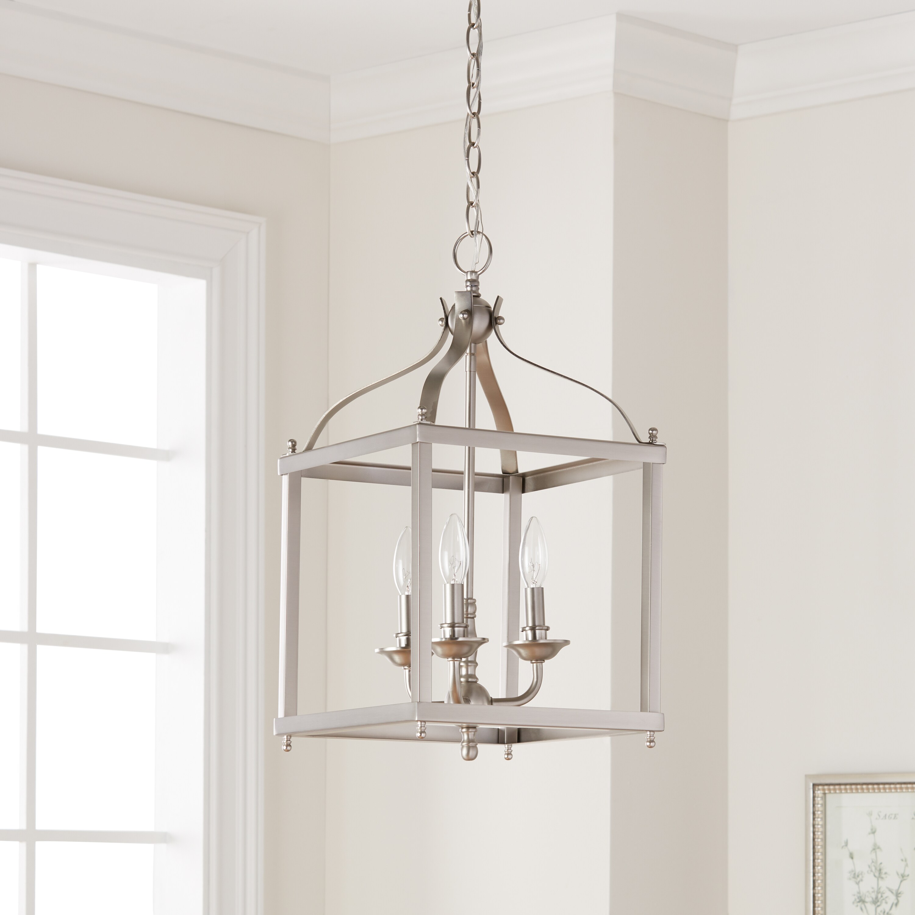 Kichler Lighting Larkin Collection 3-light Brushed Nickel Pendant - Chandeliers For Bedrooms by Overstock.com