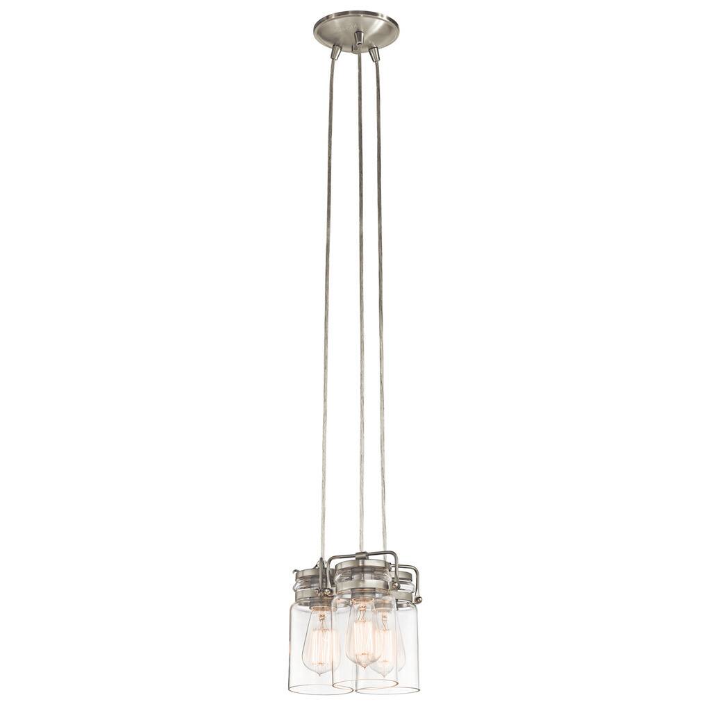 Kichler Lighting Brinley Collection 3-light Brushed Nickel Pendant