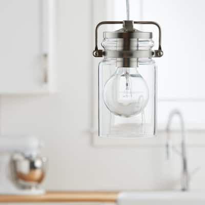 Kichler Lighting Brinley Collection 1-light Brushed Nickel Mini Pendant