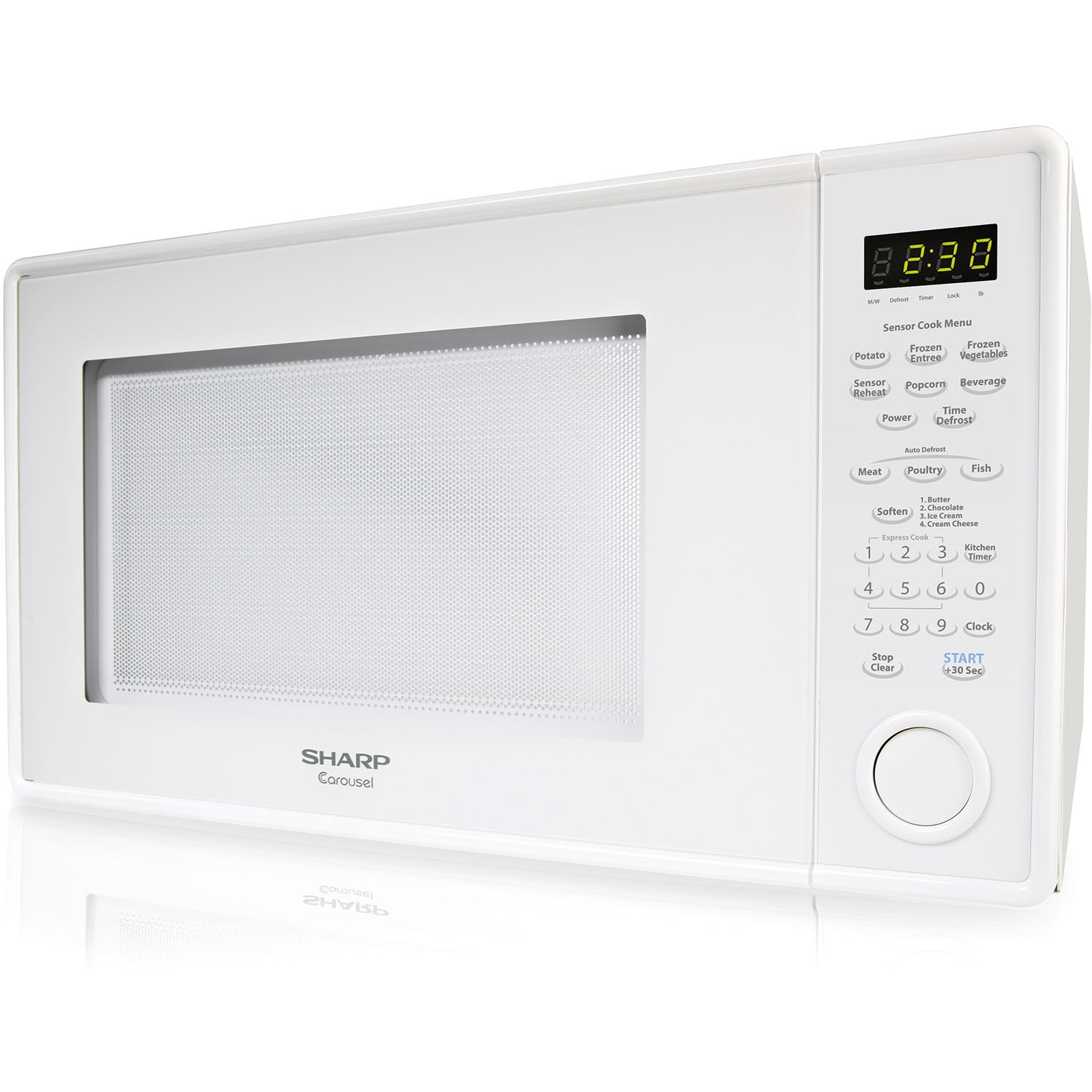 Sharp Carousel White 1.8 Cu. Ft. 1100W Countertop Microwave Oven - Bed Bath  & Beyond - 12099110