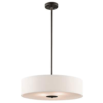 Kichler Lighting Transitional 3-light Olde Bronze Pendant/Semi Flush Mount