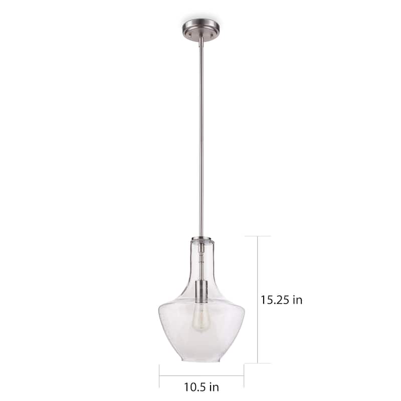 Kichler Lighting Everly Collection 1-light Brushed Nickel Pendant 10.5 inch Diameter