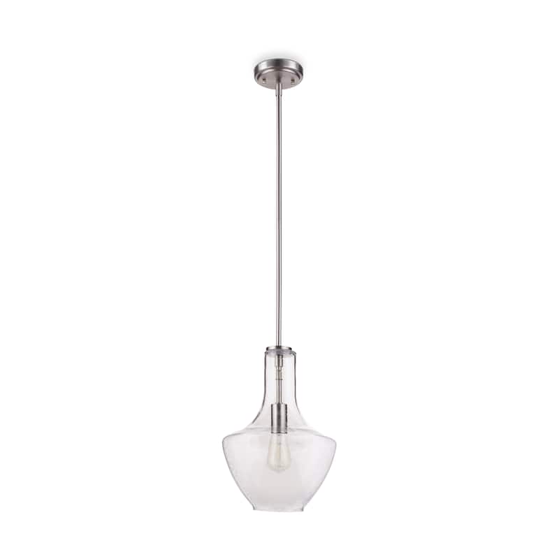 Kichler Lighting Everly Collection 1-light Brushed Nickel Pendant 10.5 inch Diameter