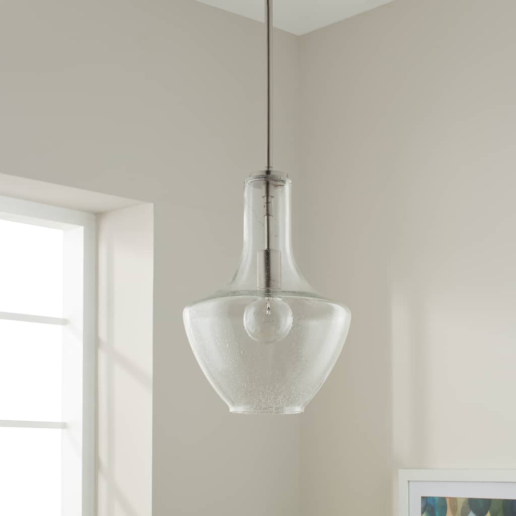 Kichler Lighting Everly Collection 1-light Brushed Nickel Pendant 10.5 inch Diameter