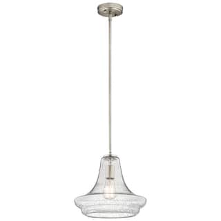 Kichler Lighting Everly Collection 1-light Brushed Nickel Pendant 12.5 inch Diameter