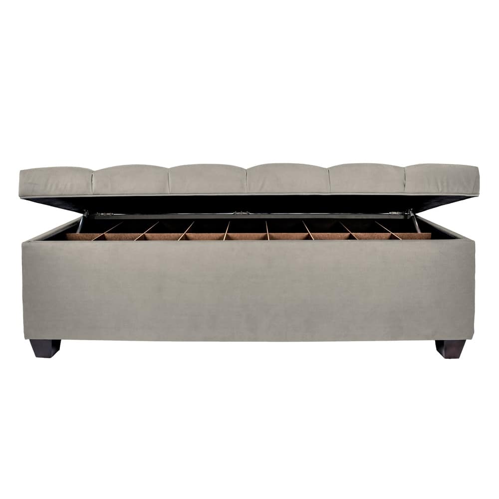 MJL Furniture-Sole Secret Obsession Diamond-tufted Shoe Storage Bench