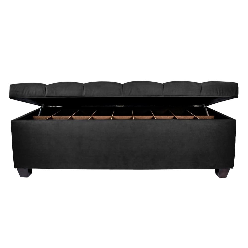 MJL Furniture-Sole Secret Obsession Diamond-tufted Shoe Storage Bench