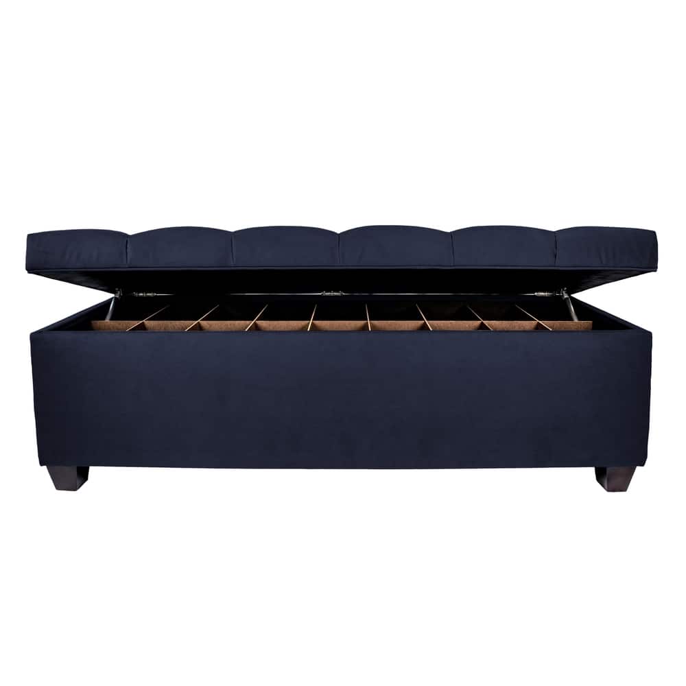 MJL Furniture-Sole Secret Obsession Diamond-tufted Shoe Storage Bench