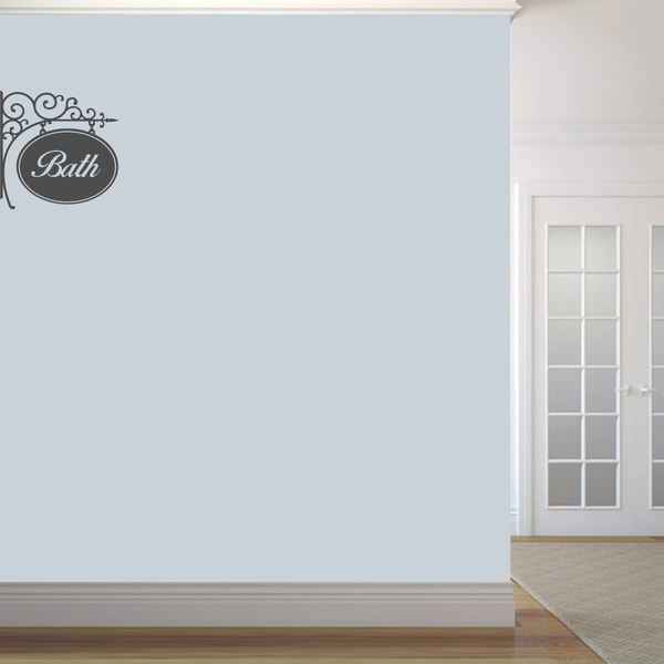 Bath Sign' 18 x 18-inch Wall Decal