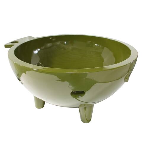 ALFI Brand Olive Green Fiberglass Round Portable Outdoor Hot Tub