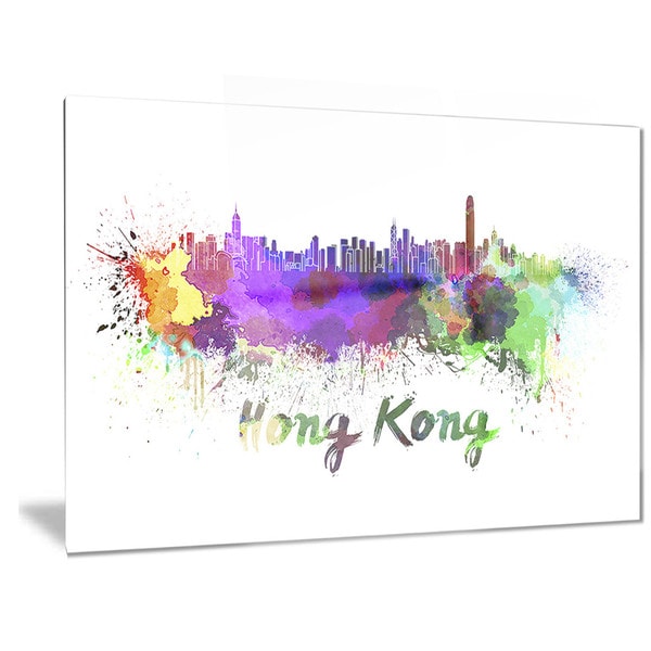 Shop Designart Hong  Kong  Skyline Cityscape Metal Wall  