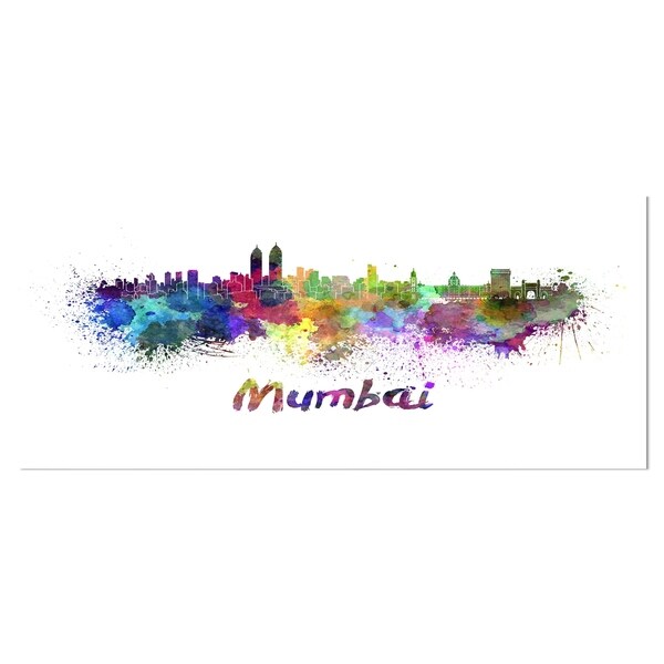 Shop Designart 'Mumbai Skyline' Cityscape Metal Wall Art Overstock 12101015
