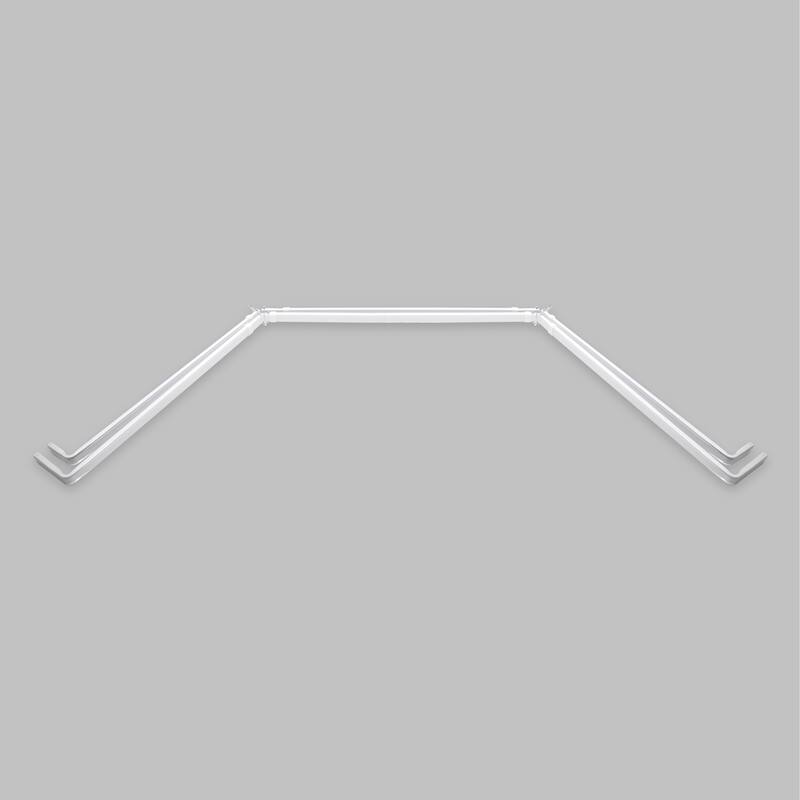 InStyleDesign Lockseam Double Bay Window Curtain Rod