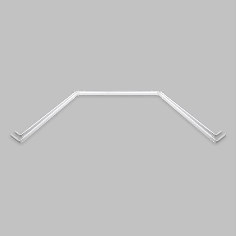 InStyleDesign Lockseam Double Bay Window Curtain Rod