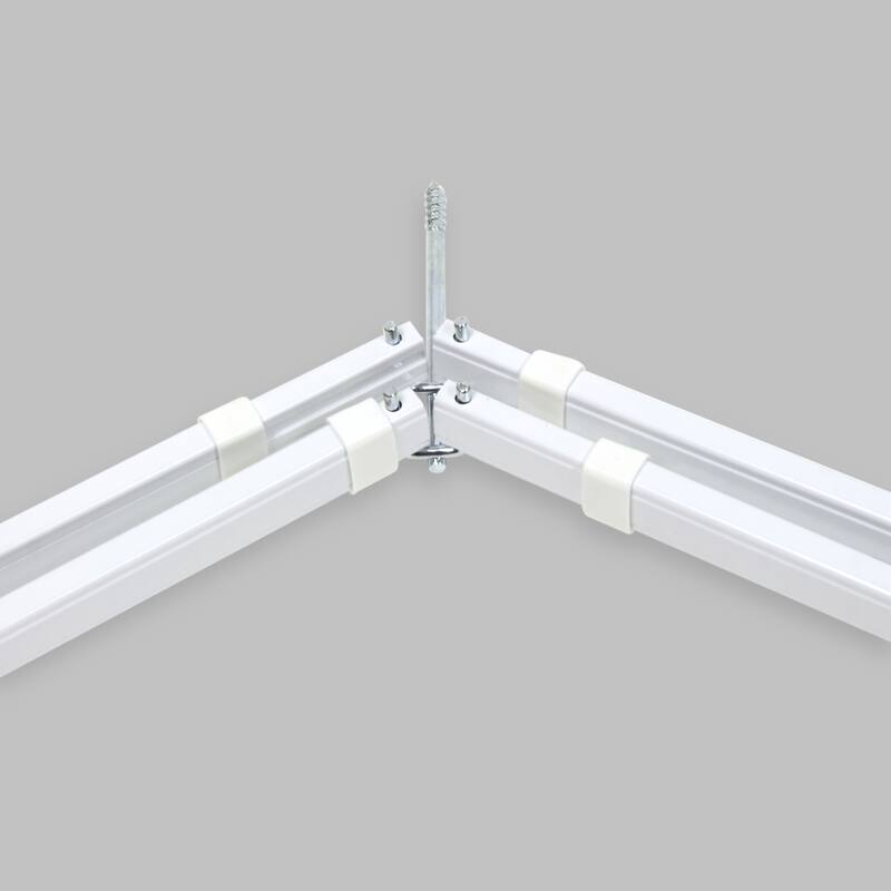 InStyleDesign Lockseam Double Bay Window Curtain Rod