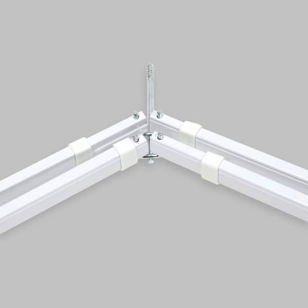 Instyledesign Lockseam Double Bay Window Curtain Rod Instyledesign Lockseam Double Bay Window Curtain Rod