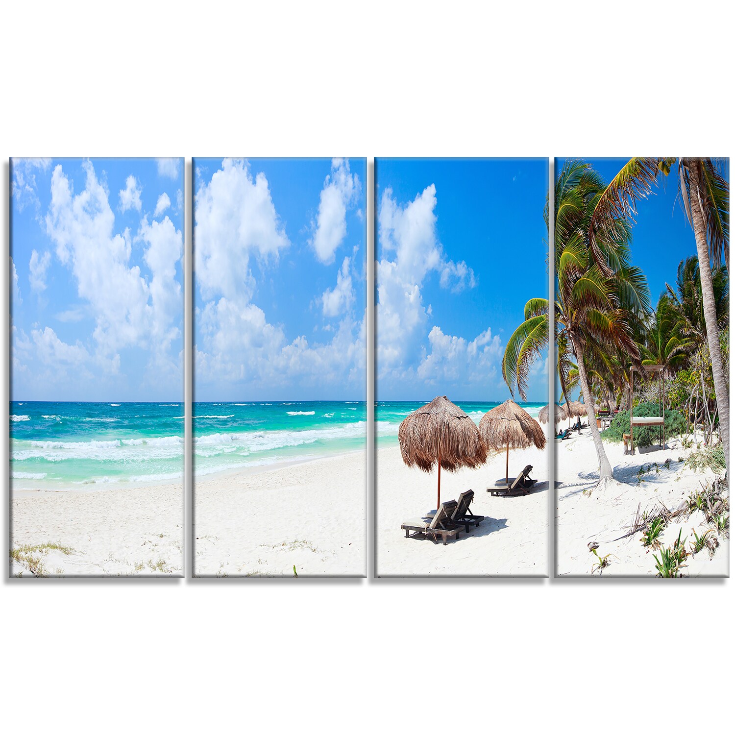 Bright Caribbean Beach Seashore Landscape Canvas Art Print Mini eBay