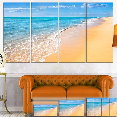 Tropical Blue Sea and Sky - Seashore Photo Canvas Art Print