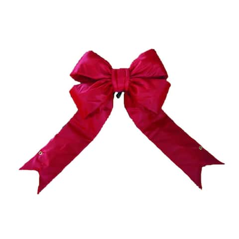 Vickerman Red Nylon 18-inch x 23-inch Outdoor Bow with 6-inch Ribbon