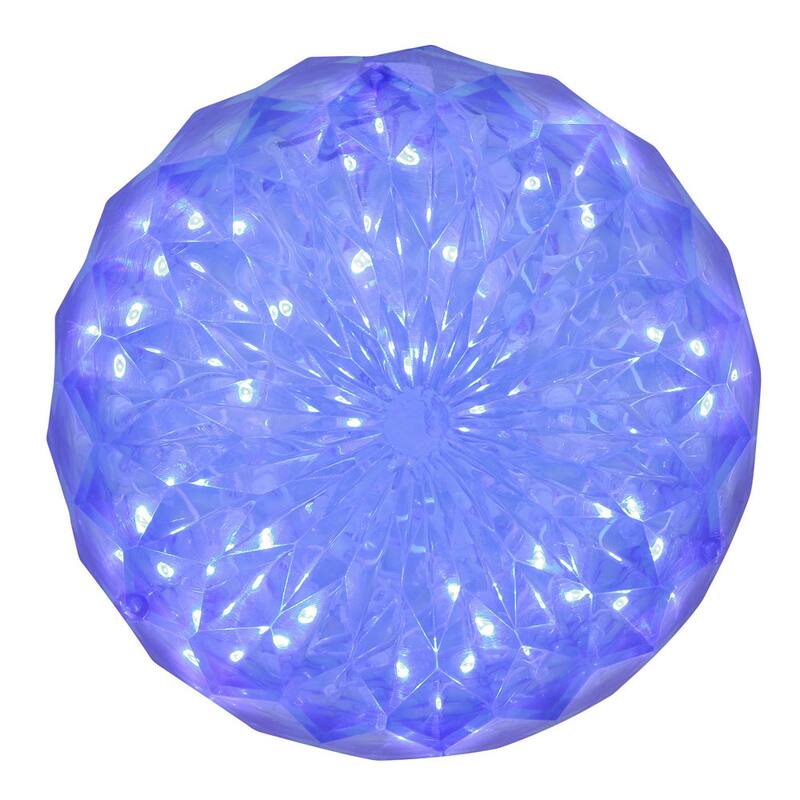 Vickerman Blue Plastic 6-inch Outdoor LED Crystal Ball With 30 Lights