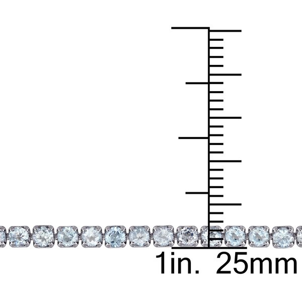 Miadora Sterling Silver Blue Topaz Adjustable Slider Bracelet
