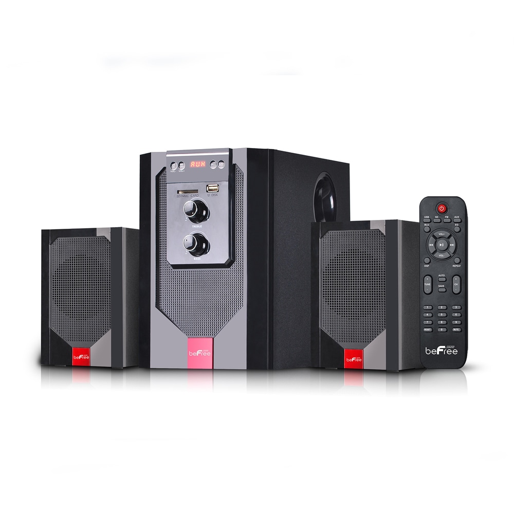 befree sound 5.1 channel surround sound bluetooth speaker system in black