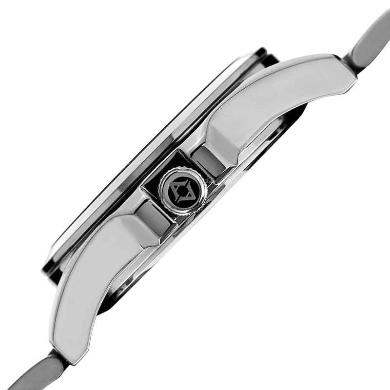 Akribos XXIV Men's Quartz Easy-to-Read Stainless Steel Silver-Tone Bracelet Watch