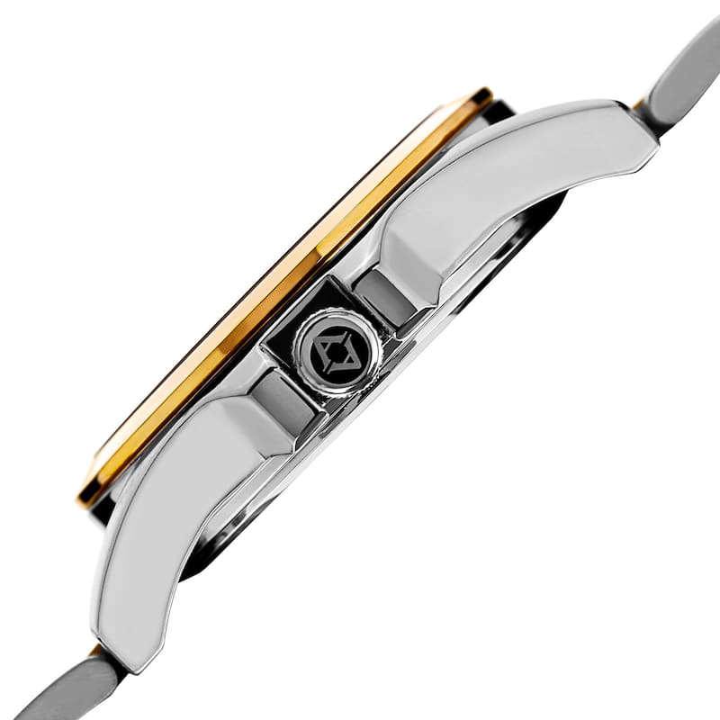 Akribos XXIV Men's Quartz Easy-to-Read Stainless Steel Two-Tone Bracelet Watch