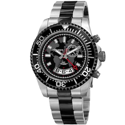 Akribos XXIV Men's Quartz Multifunction Two-Tone Stainless Steel Bracelet Watch