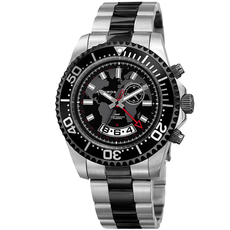 Akribos XXIV Men's Quartz Multifunction Two-Tone Stainless Steel Bracelet Watch