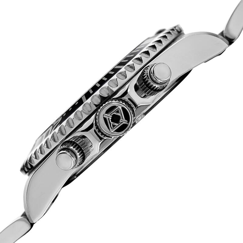 Akribos XXIV Men's Quartz Multifunction Silver-Tone Stainless Steel Bracelet Watch