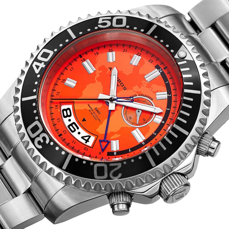 Akribos XXIV Men's Quartz Multifunction Silver-Tone Stainless Steel Bracelet Watch