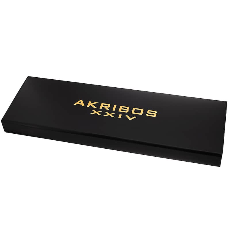 Akribos XXIV Women's Quartz Diamond Interchangeable Leather Black Strap Watch
