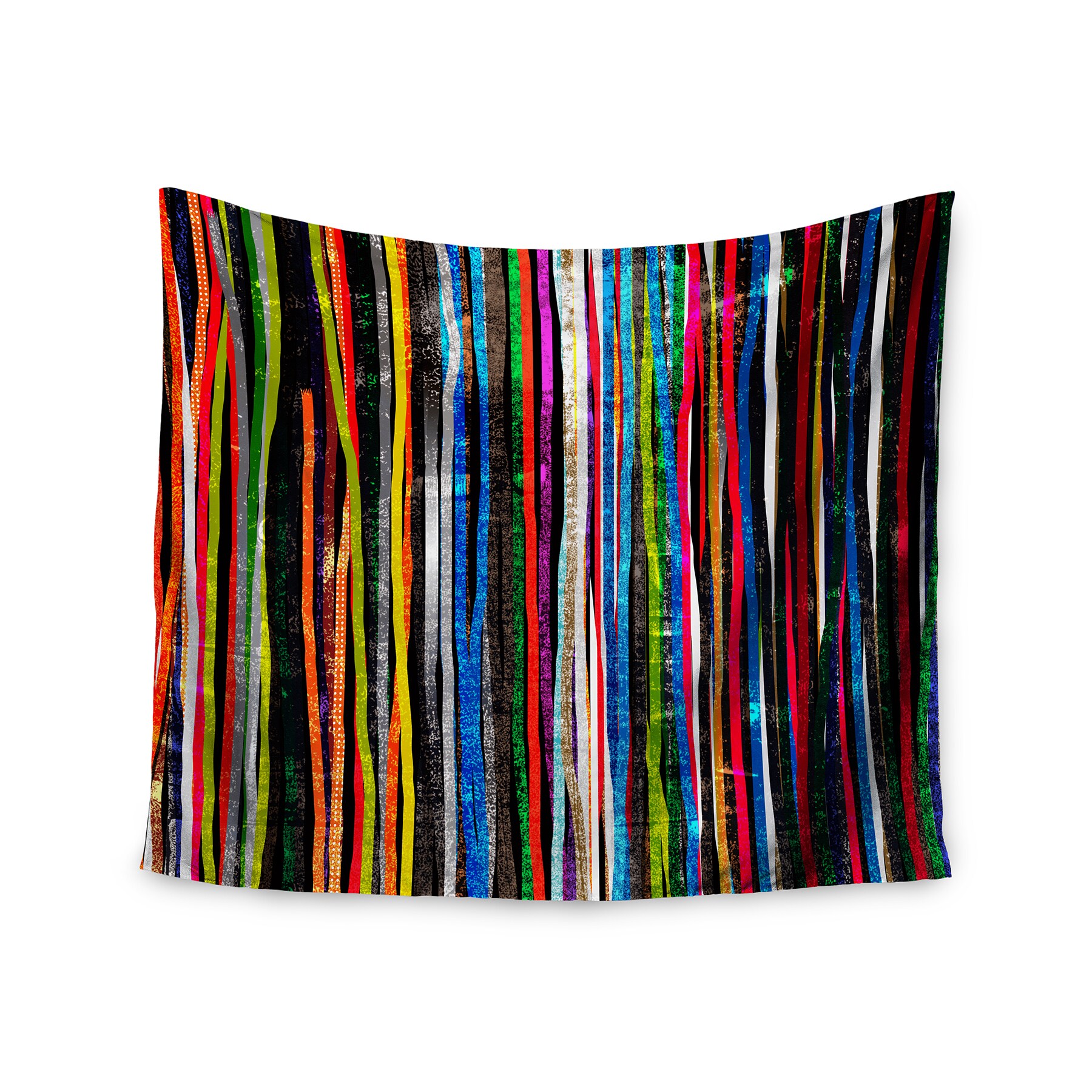KESS InHouse Frederic Levy-Hadida Antilops Pattern Multicolor Chevron Wall Tapestry 68 x 80