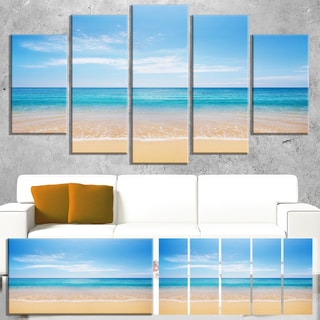 Calm Blue Sea and Sky - Seashore Photography Canvas Print - Bed Bath ...