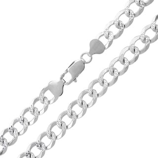 925-STERLING SILVER CUBAN LINK CHAIN NECKLACE 1 MM-11 16"-30" Italy made