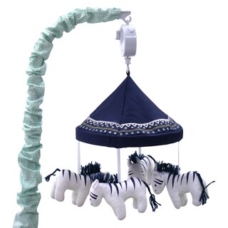 Farallon The Peanut Shell Indio Blue Fabric Musical Mobile