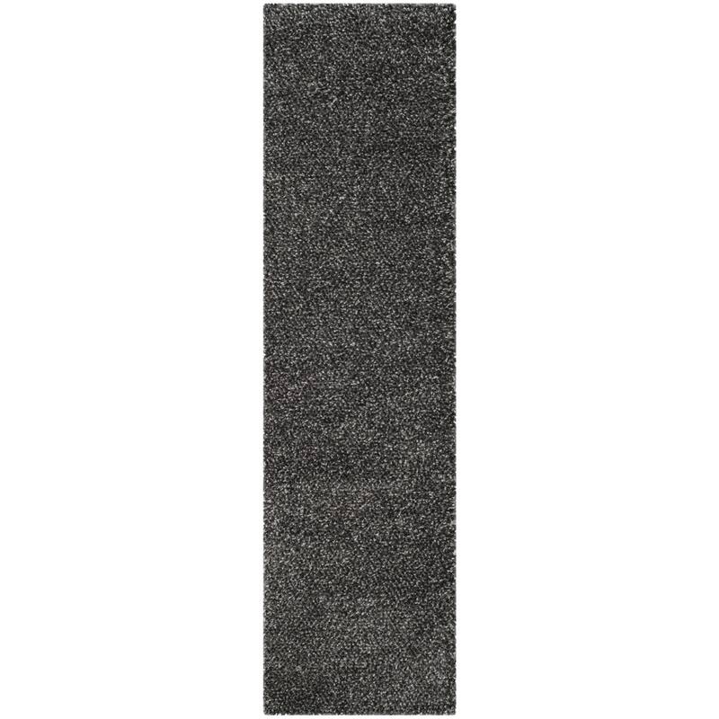 SAFAVIEH New York Shag Ruslana 1.2-inch Thick Rug - 2'3" x  8' - Dark Grey/Dark Grey - Runner/Rectangle
