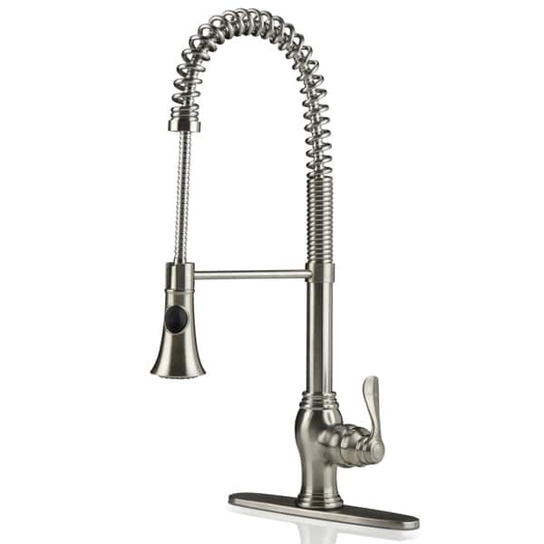 Shop Ispring Brushed Nickel Kitchen Faucet Stainless Steel Pull