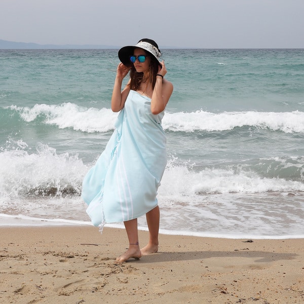 turkish towel beach dress Turkish Towel Surf Poncho, Beach Poncho, Changing Poncho, Eye Design Beach  Dress