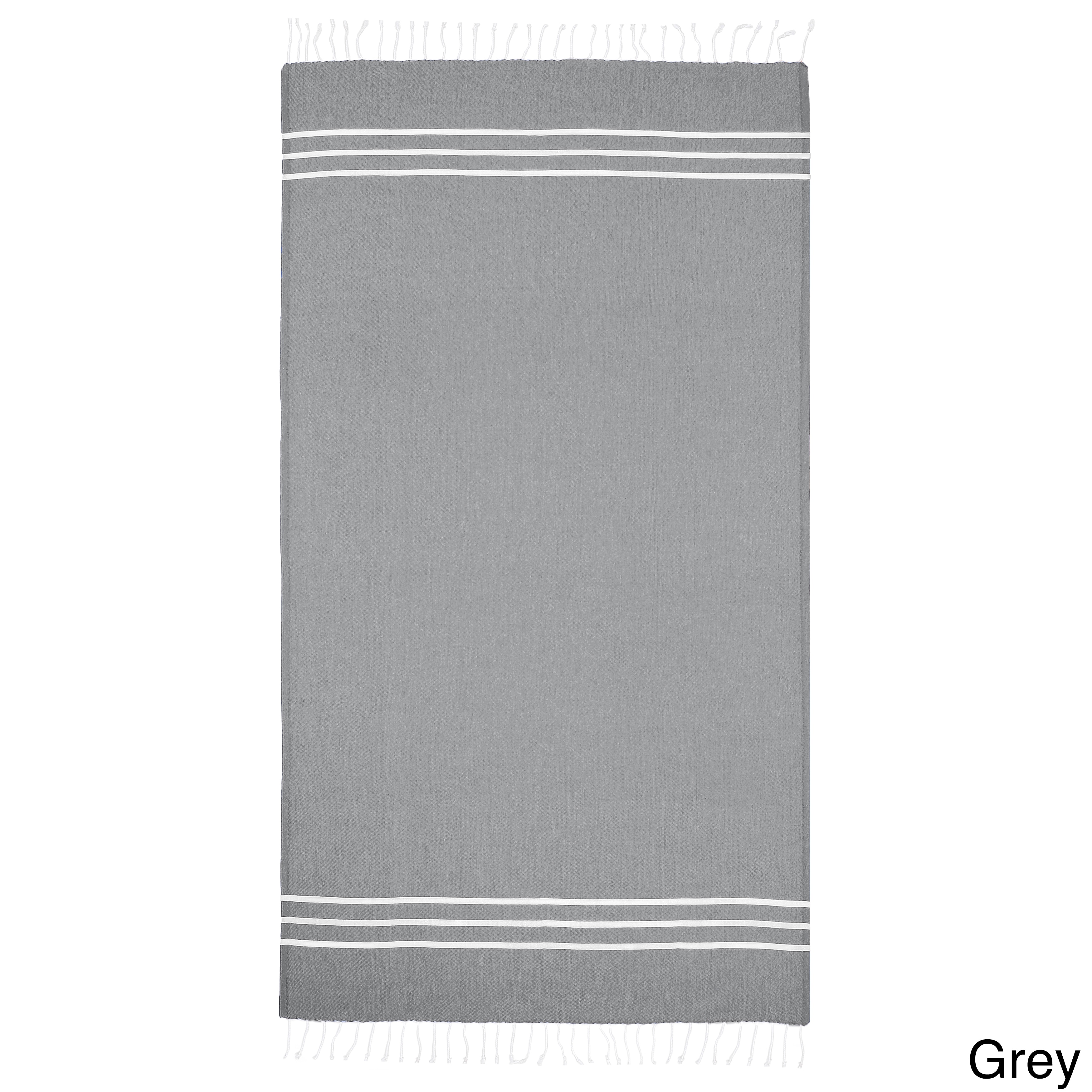 Authentic Ella Grey Monogrammed Pestemal Fouta Turkish Cotton Hand/Bath Towel  Set of 2 - On Sale - Bed Bath & Beyond - 12128128