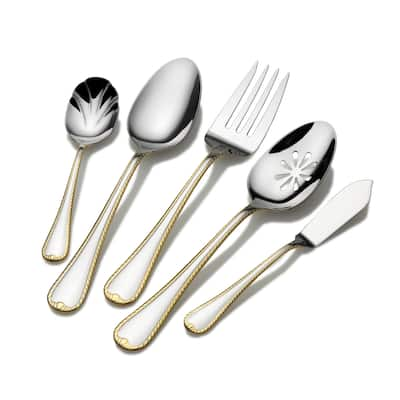 Mikasa Gold Accent Cameo 65-piece Flatware Set