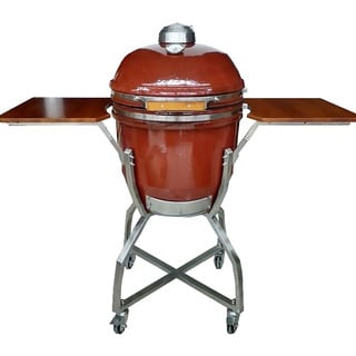 review detail Hanover 19-inch Ceramic 285-square-inch Kamado Grill with Cart and Shelves