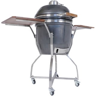 review detail Hanover Kamado Ceramic 19-inch Grill with Cart, Shelves, and Grill Cover