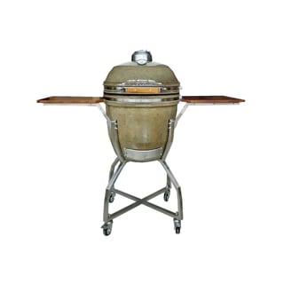 review detail Hanover Kamado Brown Stainless Steel/Ceramic 19-inch Grill with Cart, Shelves and Access Package