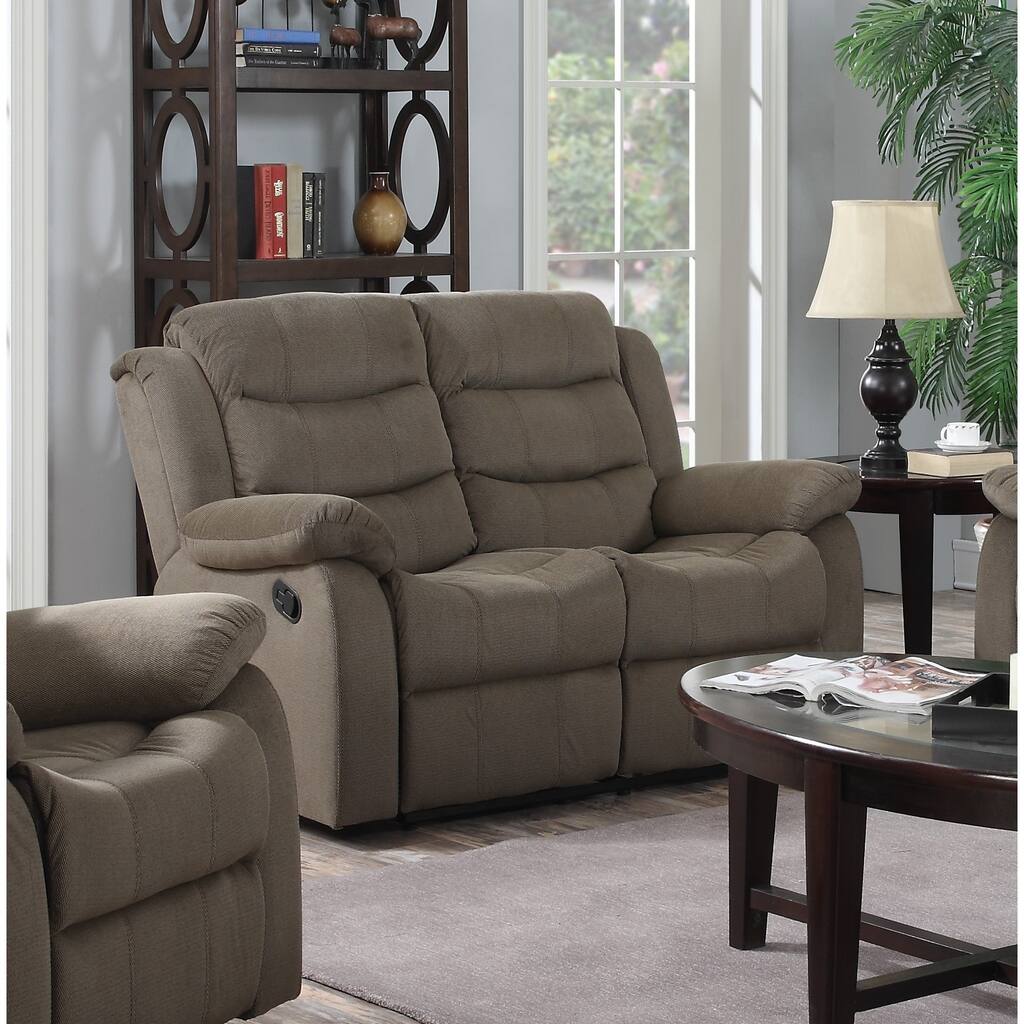 LYKE Home Carter Grey/ Beige/ Brown Polyester Loveseat