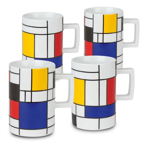 Waechtersbach 'Homage to Mondrian' Mugs (Set of 4)