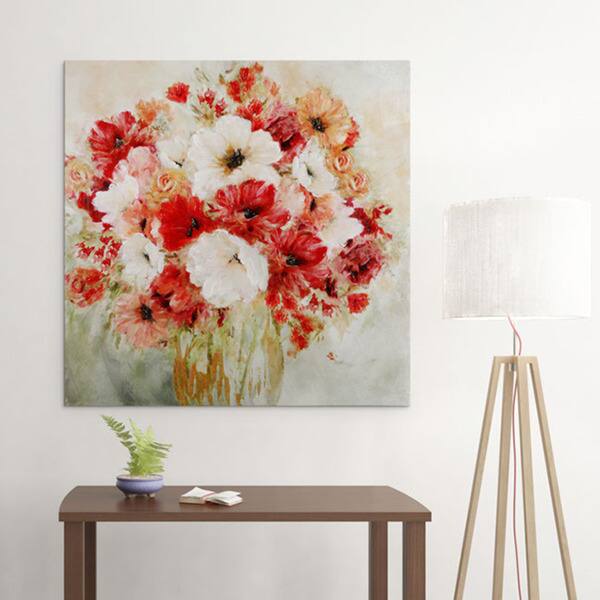 Carol Robinson 'Garden's Passion II' Square Floral Colorful Abstract ...