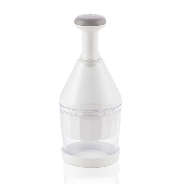 Leifheit White Plastic Food Chopper with Stainless Steel Blades and Comfort Knob. Opens flyout.