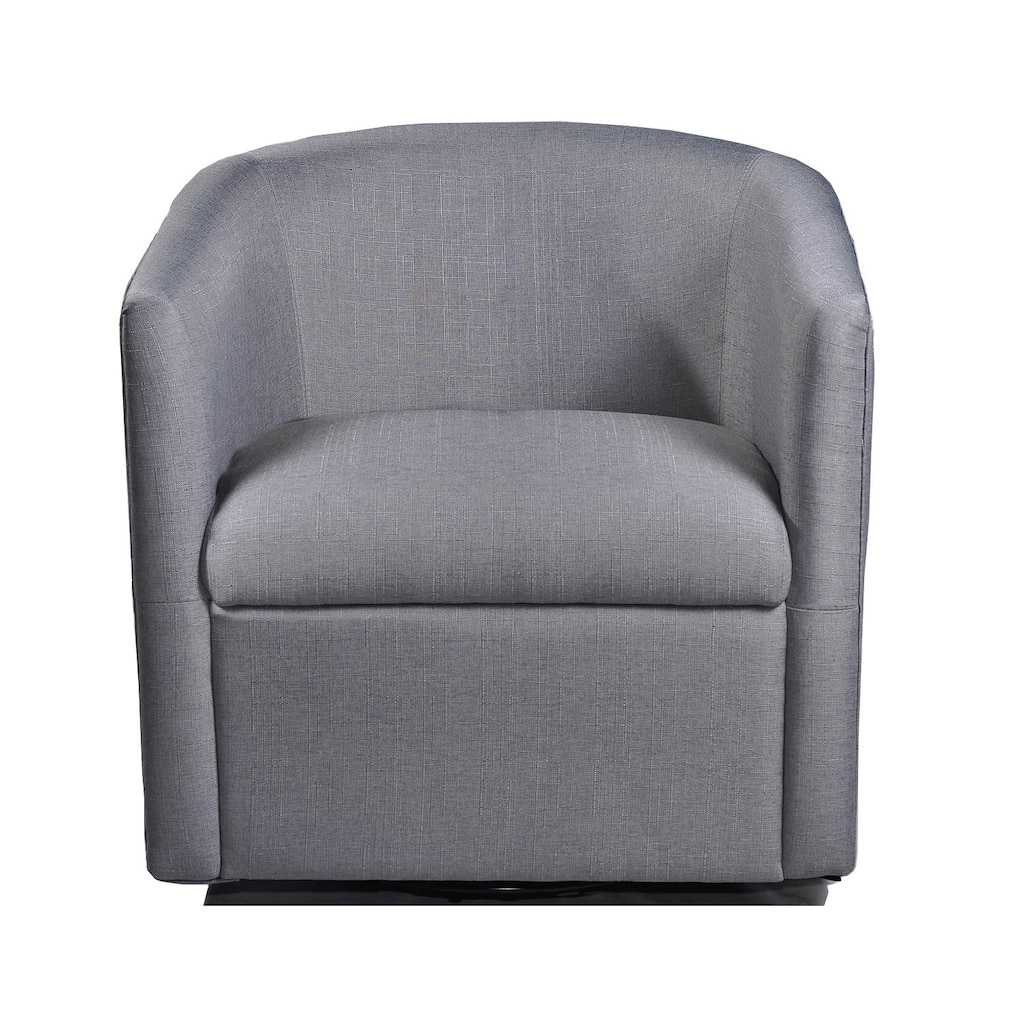 US Pride Furniture Madge Grey/Beige Fabric/Foam/Wood Contemporary Swivel Accent Chair